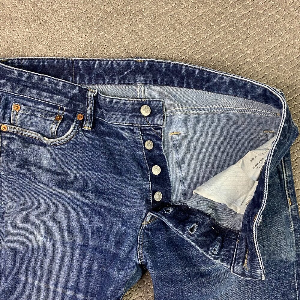 Buck Mason Maverick Slim Jeans Men's 34 x 32 Actual 35 x 26 Double Dipped Denim - Picture 4 of 16